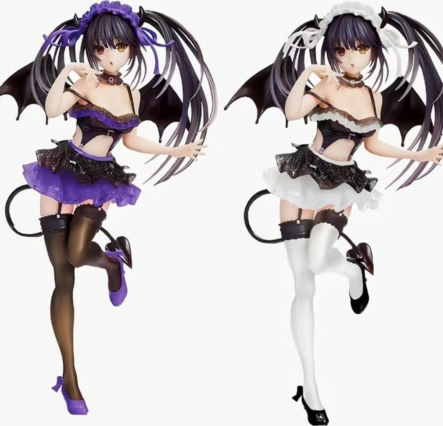 Bandai Date A Live Kurumi Tokisaki Little Devil Maid Figur, Weiß-Lila, Anime-Statue - Bild 1