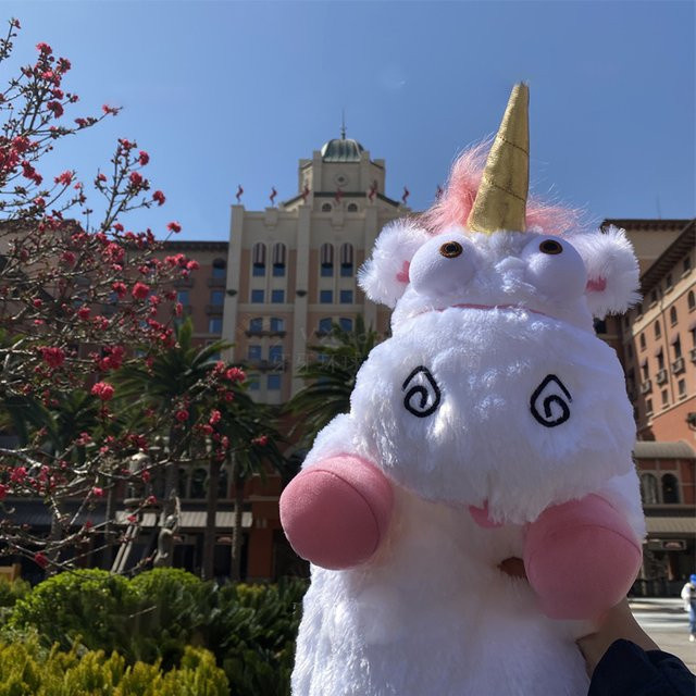 Universal Studios Despicable Me Agnes Einhorn Gru Plüschpuppe Plüschrucksack, rosa - Bild 1