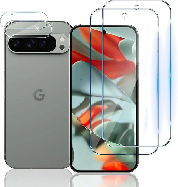 2-in-1 Schutzfolien-Set aus gehärtetem Glas für Google Pixel 11 und Pixel 11 Pro XL inklusive Kameralinsen-Schutzfolie, transparent - Bild 1