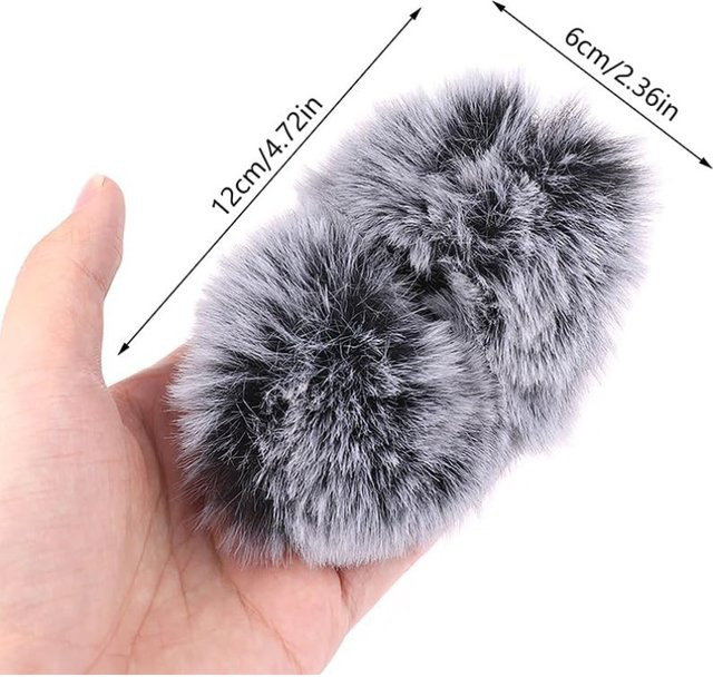 Windschutz-Muff für Telefon und Lavalier-Mikrofone in Schwarz und Grau - Bild 1