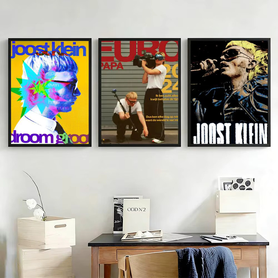 Abstraktes Kunstposter J-Joost Klein in Weiss und Mehrfarbig, Modernes Wandposter für dein Schlafzimmer, B: 15,0 cm, H: 20,0 cm - Bild 2