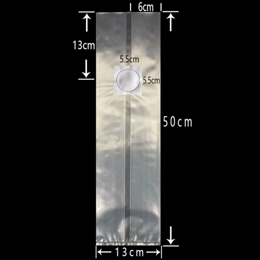 50 Stück transparente PP Pilz Pflanzbeutel mit 0,2 µm Filter für Pilz Spawn und Gartenpflanzen - Bild 5
