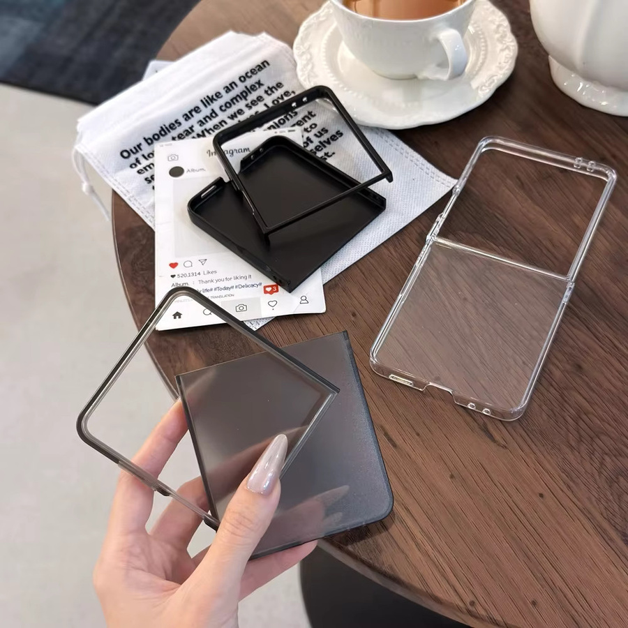 NUCWIN Schutzhülle für Samsung Galaxy Z Flip 7 6 5 4 3, transparente matte ultradünne Hülle aus hartem PC, stoßfest und schlank - Bild 4
