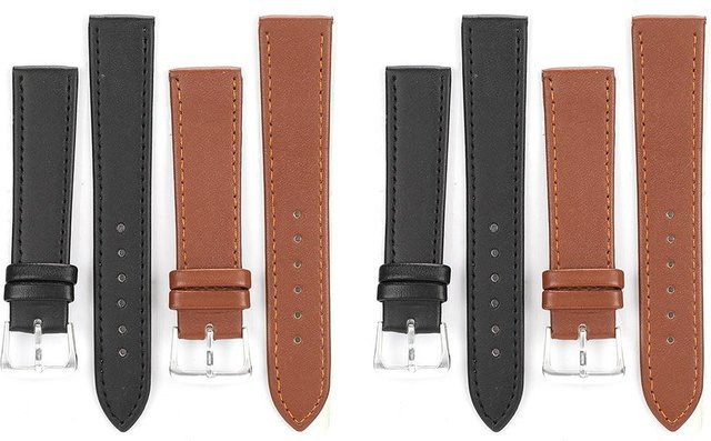 TOMTOP JMS Uhrenarmband PU Leder, Schwarz, Herren - Bild 1