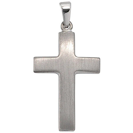 Colfem Anhänger Kreuz, 925 Silber, mattiert, Unisex - Bild 1