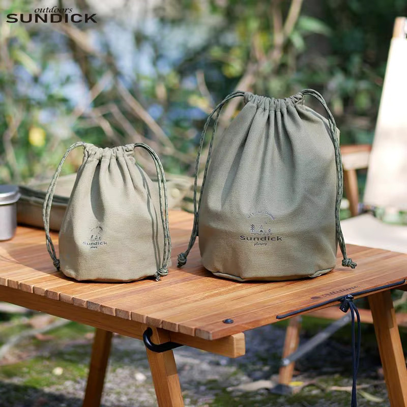 SDK Papierhandtuch-Aufbewahrungsbox aus Segeltuch in Sand und Green für Haushalt und Outdoor-Camping - Bild 2