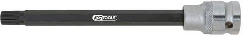 KS Tools 1/2" Bit-Stecknuss für RIBE-Schrauben, extra lang, M10, schwarz - Bild 1