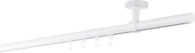 Ondeco Gardinenstange auf Maß Match 1-lauf mit Deckenträger und Gleiter, Farbe: Weiß, Länge: 290 cm, Innenlauf: 20 mm, Deckenträger: 4 cm - Bild 1