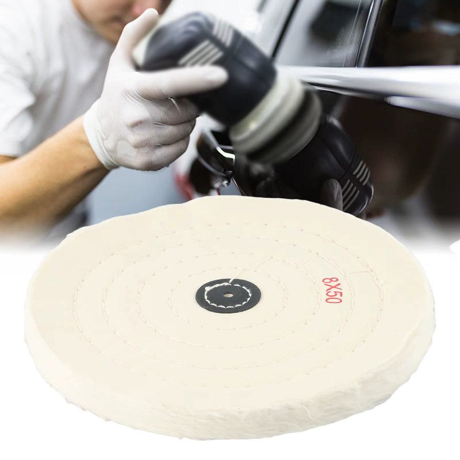 Vibratite Polierrad aus Baumwollflanell für Silber, Schmuck und Spiegel, Durchmesser: 5 bis 20 cm - Bild 3