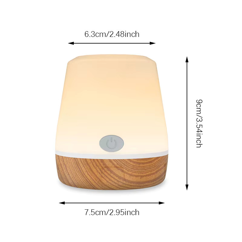 SHENZHITECH RGB Touch-Nachttischlampe mit Holzsockel, dimmbare Nachtleuchte mit Fernbedienung und verschiedenen Lichtmodi, Mehrfarbig - Bild 5