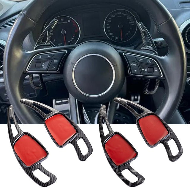 Lenkrad-Schaltwippen Verlängerung für Audi A3 S3 A5 S5 A4 B9 Q7 TT TTS Shifter Paddle Shift - Bild 1
