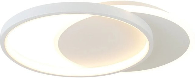 NETTLIFE LED Deckenleuchte aus Metall in Weiß, dimmbar mit Fernbedienung, Durchmesser: 41 cm - Bild 1