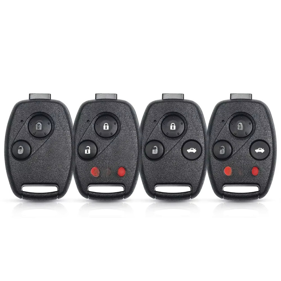 Keyyou Auto Schlüsselgehäuse für Honda Accord Civic CRV Pilot, Ersatz-Remote-Shell mit 2/3/4 Tasten, Farbe: Schwarz - Bild 2