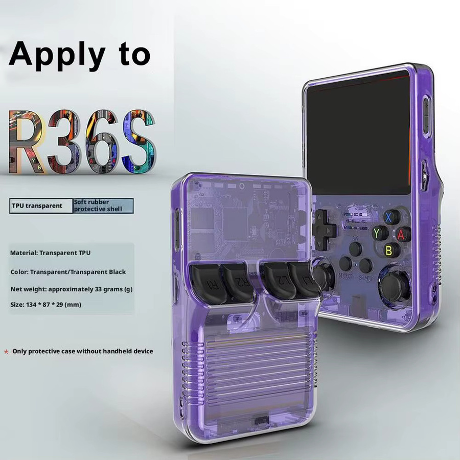 Transparente TPU Schutzhülle für R36S Handheld Retro Spielkonsole - Bild 4