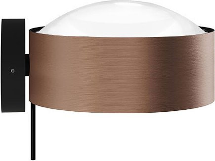 Top Light Puk! 120 Wall Avantgarde HV-LED-Wandleuchte in Kupfer gebürstet und Schwarz matt mit warmweißem Licht (2700K) - Bild 1