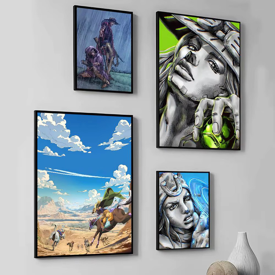 Jojo Anime S-Steel Ball Run Manga-Poster als Wandaufkleber in Mehrfarbig, Rechteckig - Bild 2