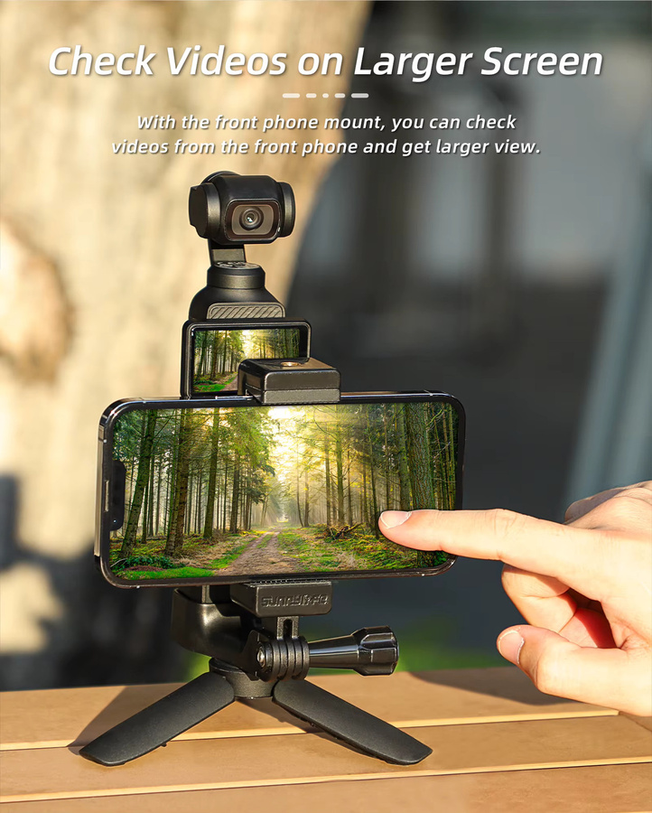 DJI Vorderer Telefonhalter-Clip und Handheld-Aufnahme-Erweiterungsadapter für Osmo Pocket 3 und Pocket 4 in Schwarz - Bild 3