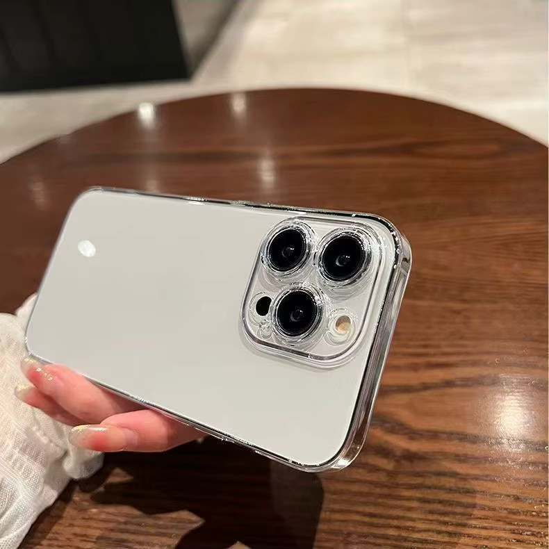 Ultradünne transparente Silikon Hülle für Apple iPhone 16 15 14 13 12 11 Pro Max Plus Mini mit 5 Löchern aus weichem TPU - Bild 3