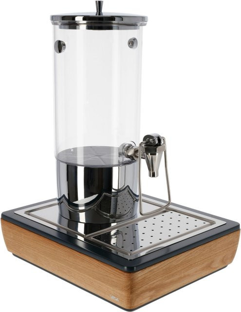 VEGA Saftspender Montana mit Deckel, GN 1/2, 4l, Eiche/Transparent/Edelstahl, B: 30,5 cm, T: 36,5 cm, H: 50,5 cm - Bild 1
