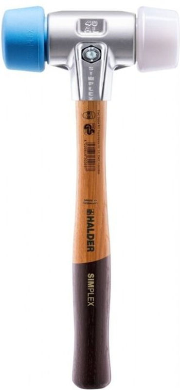 Halder SIMPLEX Schonhammer mit ergonomischem Griff, weiß/blau, 350g - Bild 2