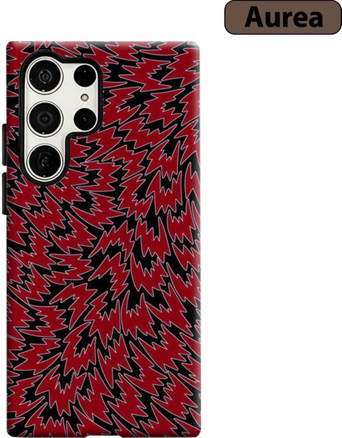 Stoßfeste Doppelschicht Handyhülle Roter Blitz für Samsung Galaxy S25 Ultra, S24 und S23 Ultra Plus - Bild 1