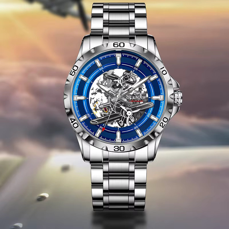 GLENAW Armbanduhr Automatik, Edelstahl, Herren - Bild 2