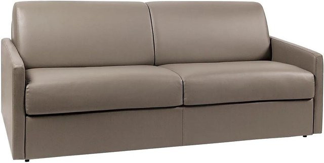 Vente-unique Schlafsofa Calife in Taupe mit Kunstlederbezug und Schaumstoffpolsterung, Breite: 190 cm - Bild 1