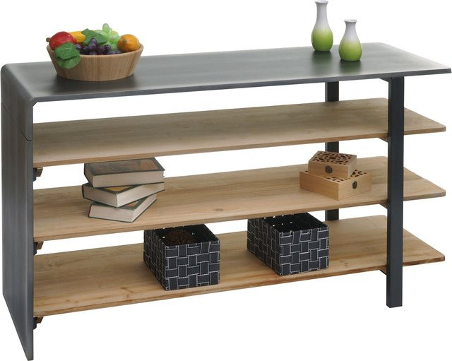 MCW Regal L75 Industrial Schuhregal aus Massiv-Holz und Eisen in Natur, B/T/H: 72 x 40 x 119 cm - Bild 1