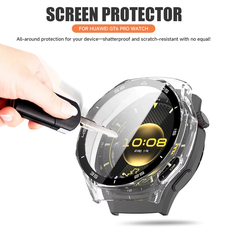 CAOWTAN Uhrenzubehör PC-Gehäuse, Kunststoff, Schwarz, Huawei Watch GT6 Pro 46 mm - Bild 5