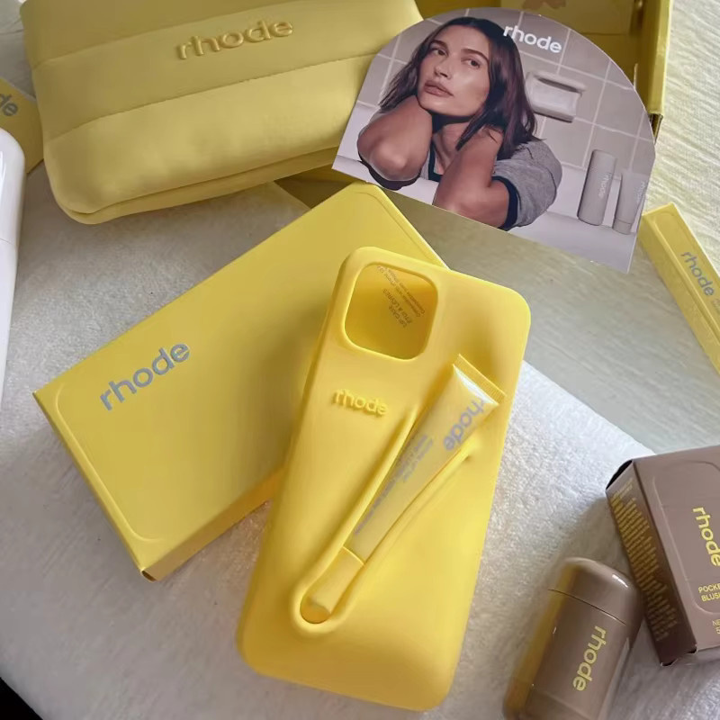RHODE Silikon-Handyhülle mit Lippenstift-Halter für iPhone 11 12 13 14 15 16 17 Air Pro Max Plus, stoßfeste Schutzhülle - Bild 2