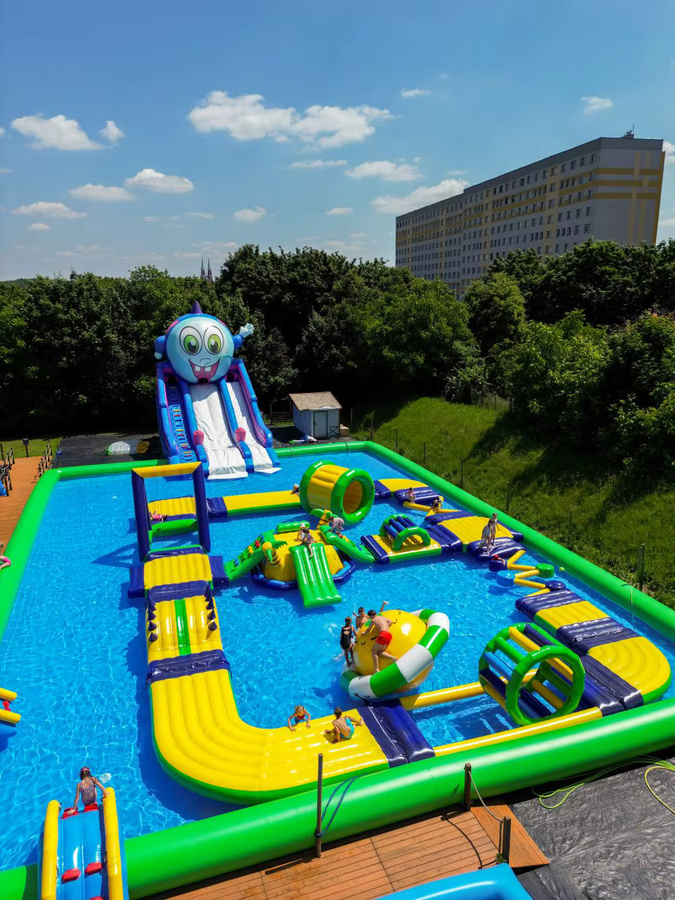 DINGYURUI Wasserpark, aufblasbare Hindernisbahn, Bunt / Mehrfarbig - Bild 5