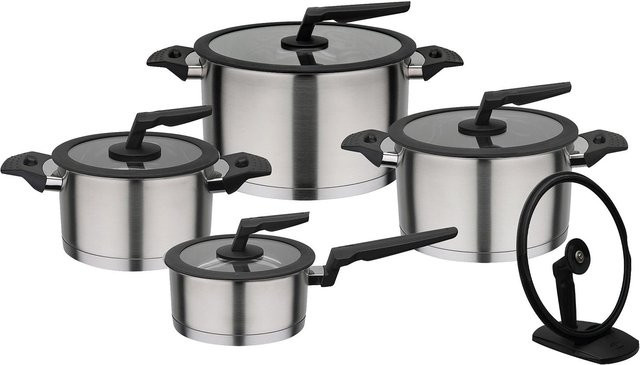 GSW Kochtopf-Set Apart, 9-teilig, Edelstahl, Farbe: Silber - Bild 1
