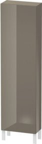 Duravit L-Cube Hochschrank in Grau Hochglanz mit Glastüren, B/T/H: 50 x 24,3 x 176 cm - Bild 1