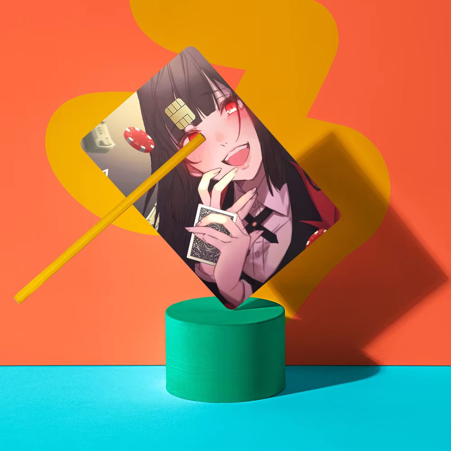 Wasserdichter Kakegurui Cartoon Aufkleber für Kreditkarten und Metrokarten in Multicolour - Bild 2