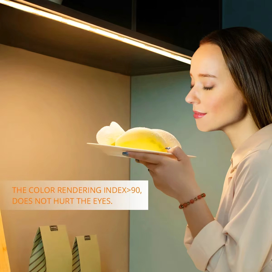 CHNAITEKE USB COB LED-Lichtstreifen mit Handbewegungssensor und Touch-Dimmer, Warmweiß, für Schrank, Küche und Schlafzimmer - Bild 3