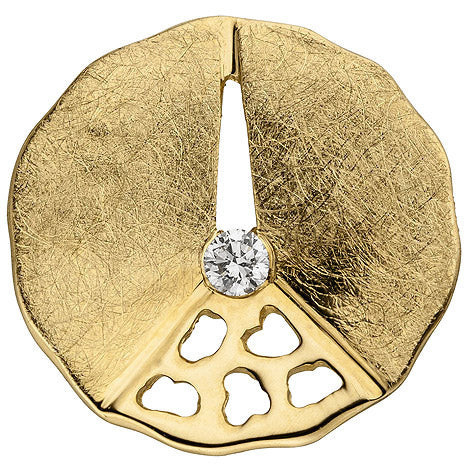 Colfem Anhänger 585 Gelbgold, eismatt, Diamant, Brillant - Bild 1