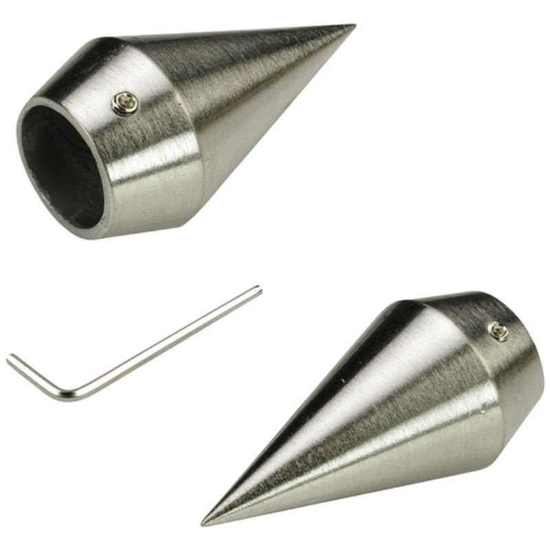 LIEDECO Endstück France für Stäbe aus Metall, Spitze, Silber, Durchmesser: 20 mm - Bild 2