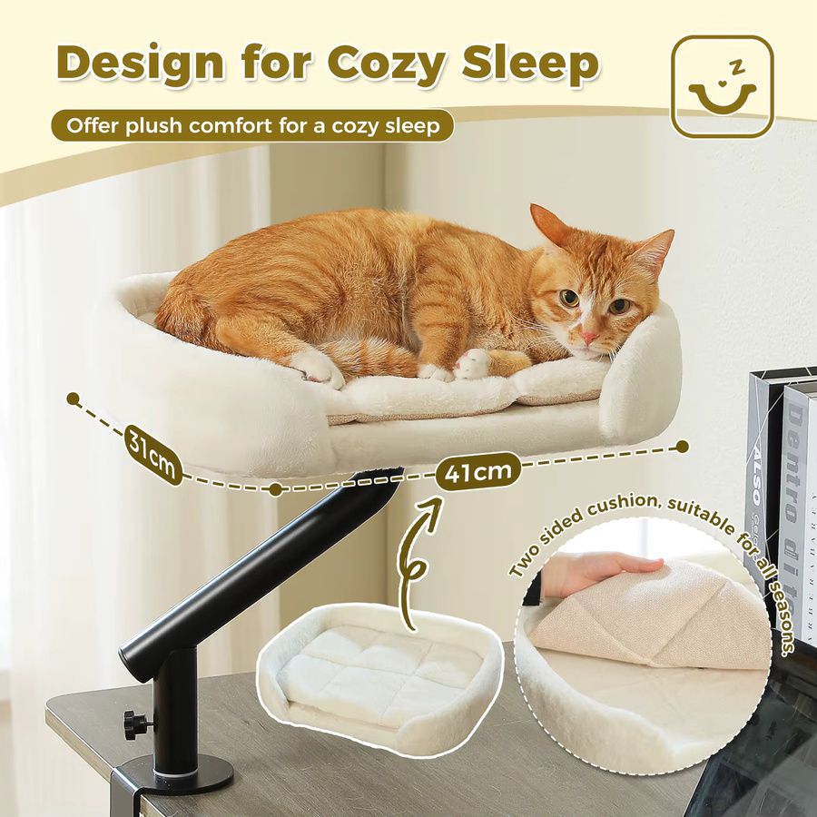PAWZ Road Katzenhängematte für den Schreibtisch mit 360 Grad drehbarem Ständer und weichem Textilmaterial - Bild 2
