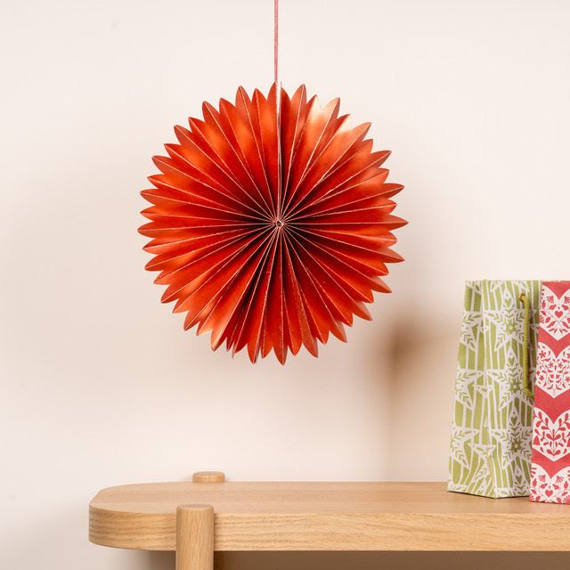 Weihnachtshänger von BLUME2000 in Rot aus Papier, Höhe: 30,0 cm, Breite: 30,0 cm, Tiefe: 1,0 cm - Bild 1