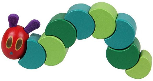 Kidsly Holzblöcke Die sehr hungrige Raupe, Montessori Spielzeug, bunt - Bild 1