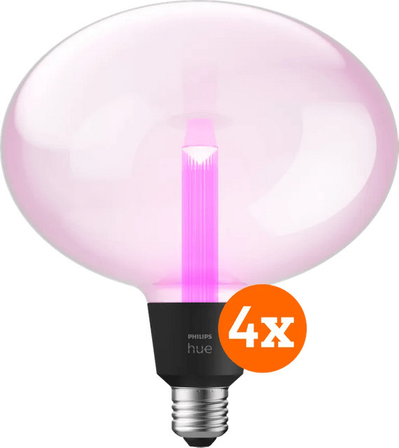 Philips Hue Lightguide Ellipse LED Smart Bulb E27, White und Multicolour, 4er-Pack - Bild 1