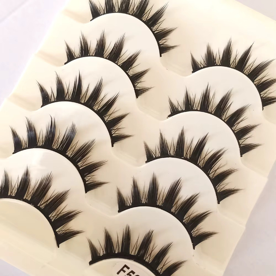 HBZGTLAD Falsche Wimpern, Schwarz, 5 Paare, Unisex - Bild 2