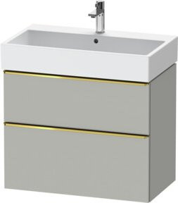 Duravit Waschtischunterschrank D-Neo in Grau Hochglanz, B: 78,4 cm, T: 44,2 cm, H: 62,5 cm - Bild 1