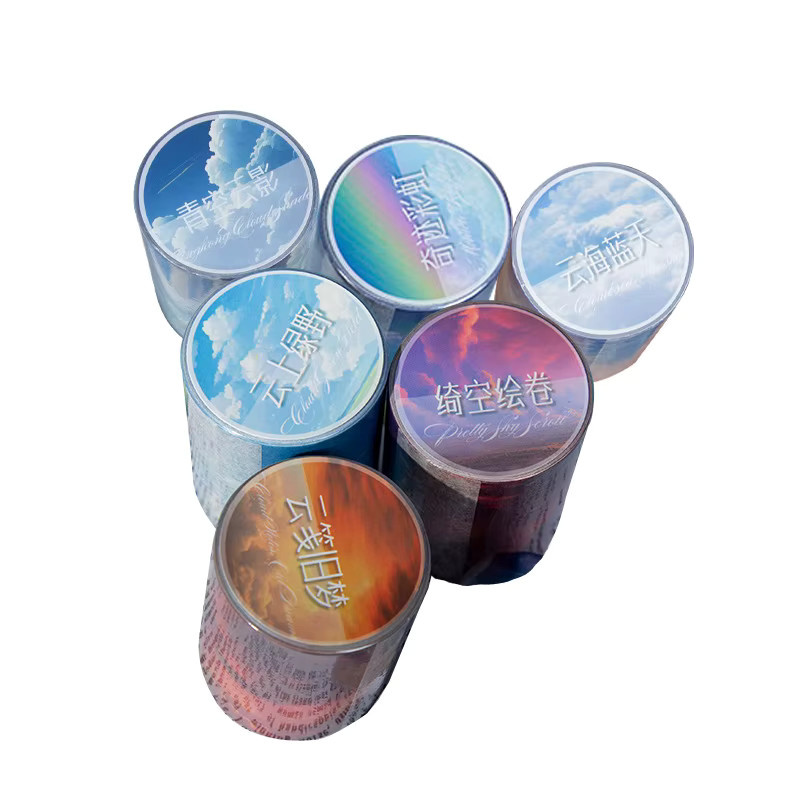 Vintage Sky Wolke Washi Tape Dekorative Aufkleber für Scrapbooking und Tagebuch, B: 2 cm, L: 200 cm - Bild 2