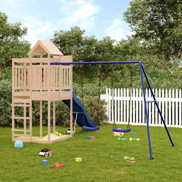 vidaxl Spielplatz für den Garten aus massivem Kiefernholz in Mehrfarbig - Bild 1