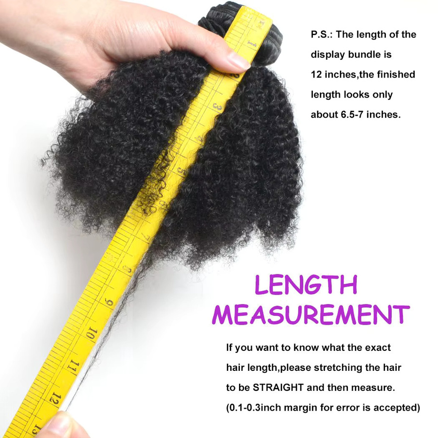 Dula A Hair Afro Kinky Krullend Menselijk Haar Bundels, Unisex - Bild 4