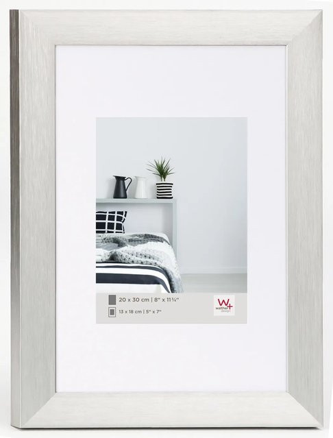 Walther Design Aluline Aluminium Bilderrahmen Modern Silber B: 30 cm, H: 45 cm - Bild 1