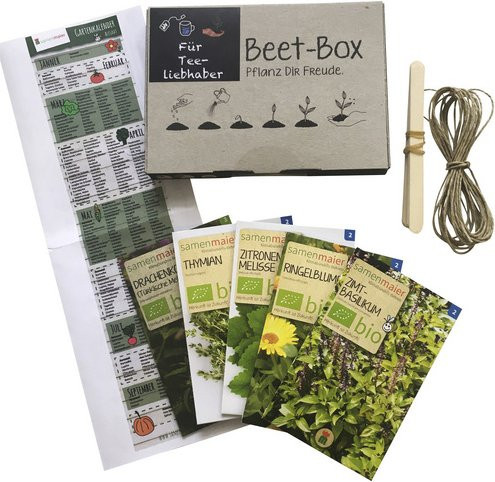Samen Maier Beet-Box Für Tee-Liebhaber mit mehrfarbigen Blüten in Grün - Bild 1