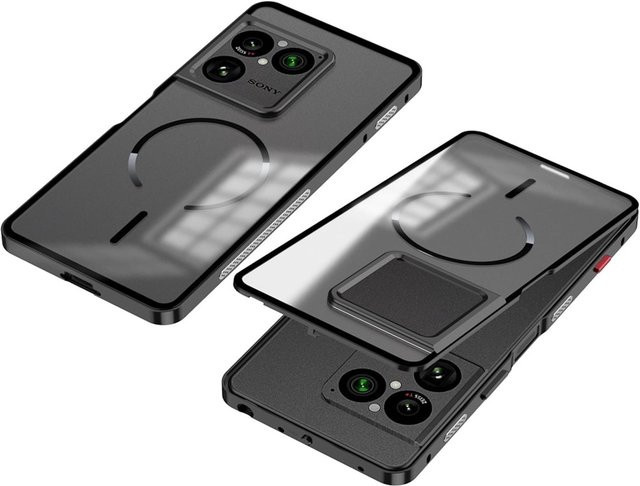 Magnetische MagSafe Hülle mit Metallrahmen für Sony Xperia 1 VIII in Schwarz - Bild 1