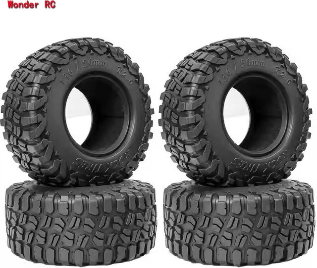 Wonder Rc All Terrain Gummi KM3 Reifen, 4-teiliges Set, Schwarz - Bild 1